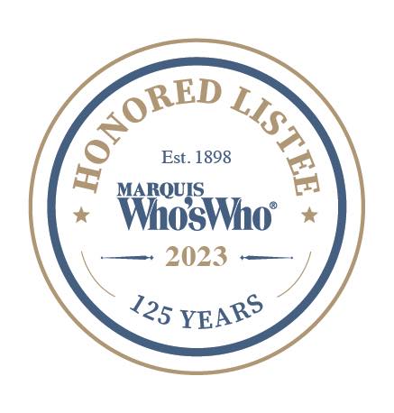 Marquis Who's Who Honored Listee 2023 badge
